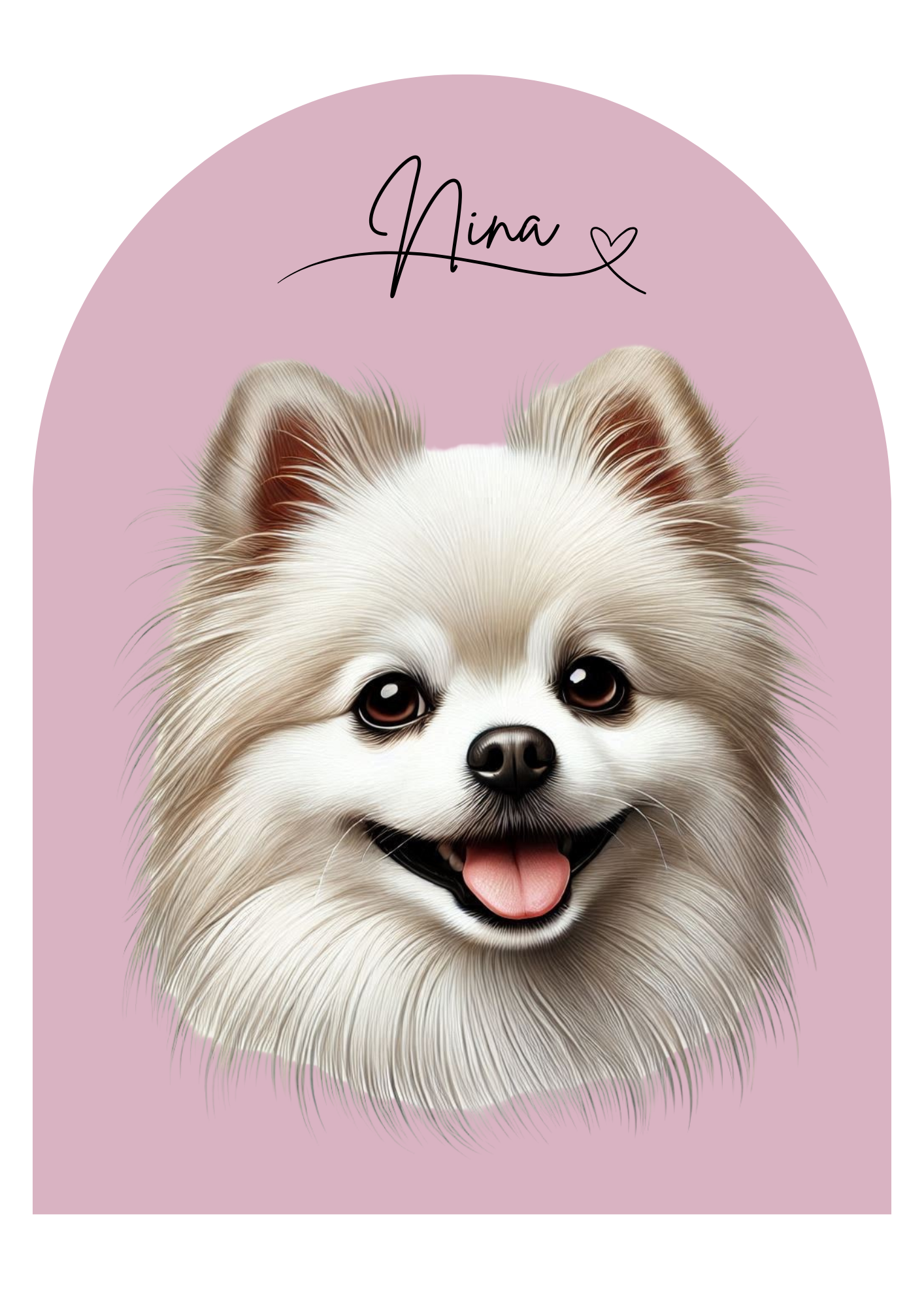 Custom Digital Pet Portrait- Unique Artwork of Your Pet - The Archway Edition (Single Pet)