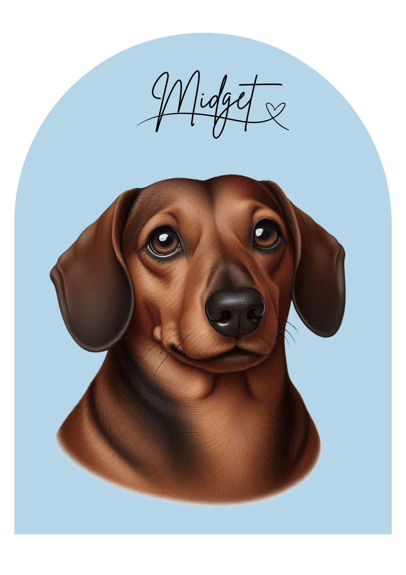 Custom Digital Pet Portrait- Unique Artwork of Your Pet - The Archway Edition (Single Pet)