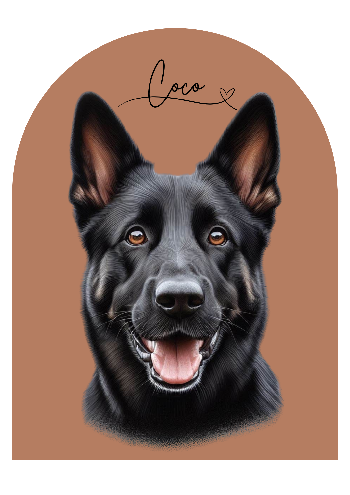 Custom Digital Pet Portrait- Unique Artwork of Your Pet - The Archway Edition (Single Pet)