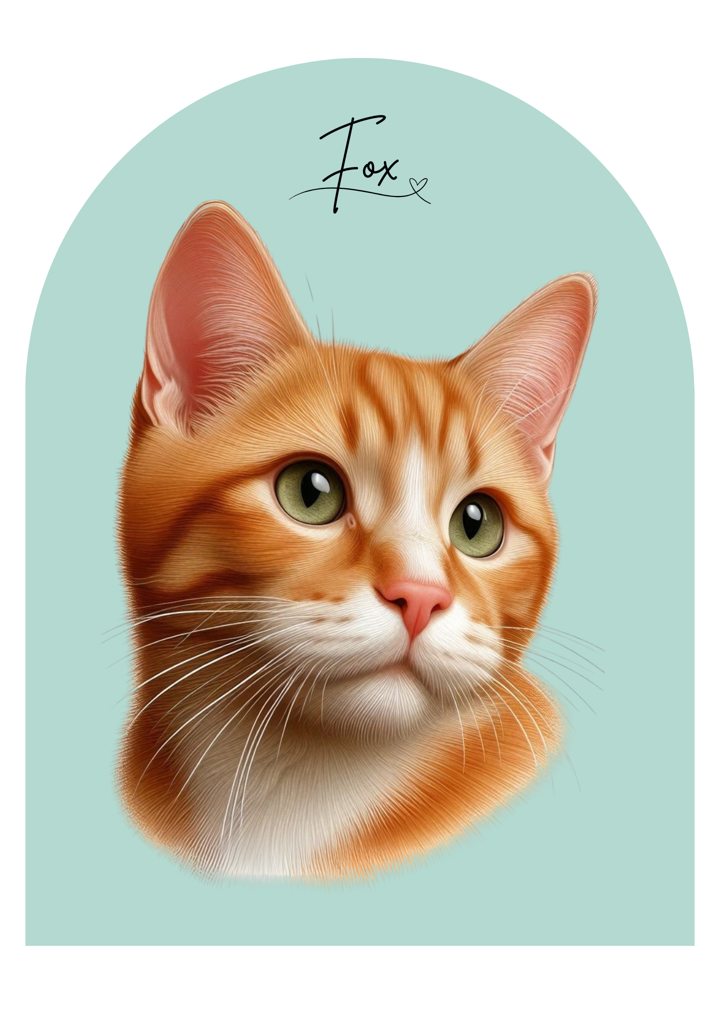 Custom Digital Pet Portrait- Unique Artwork of Your Pet - The Archway Edition (Single Pet)
