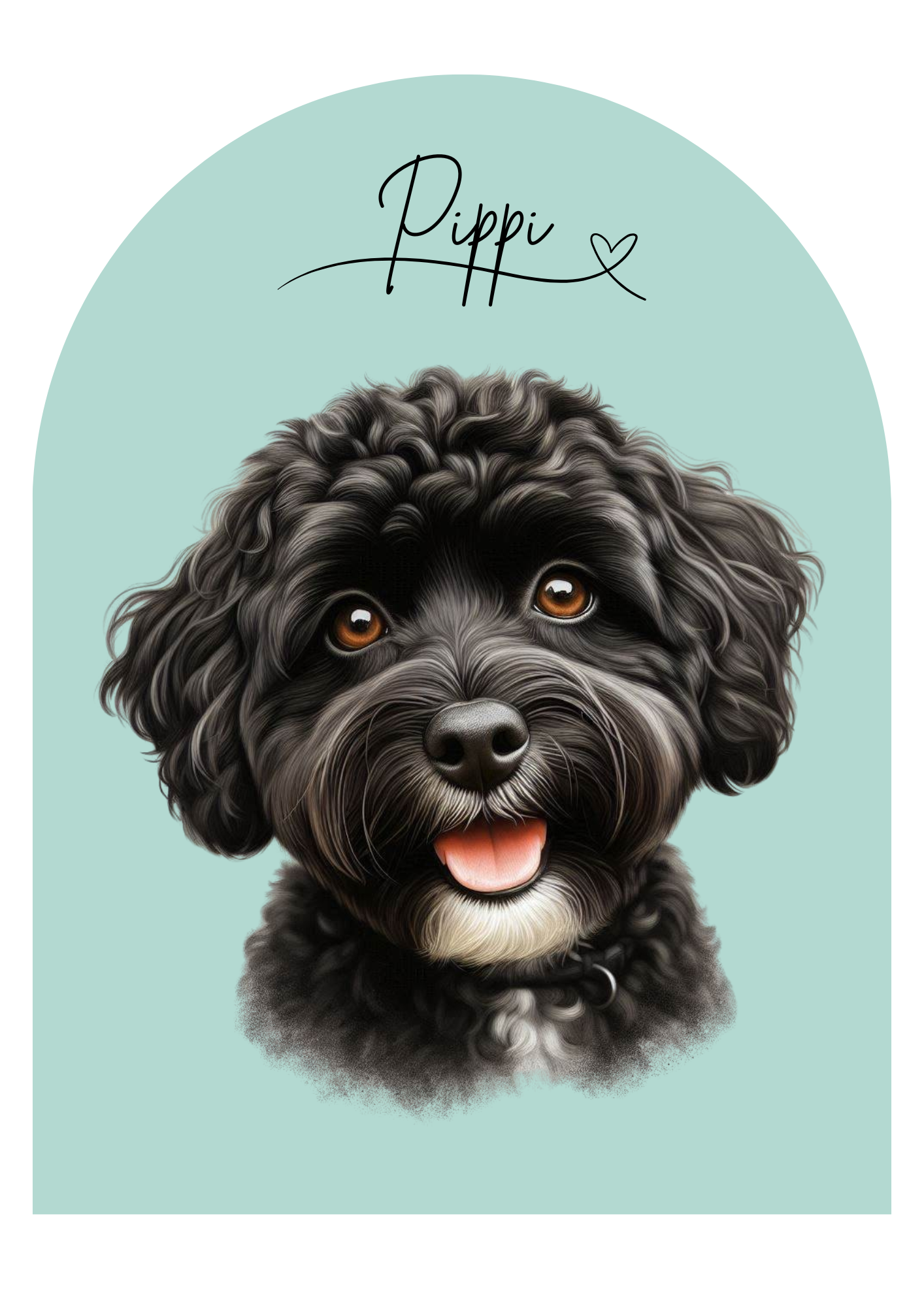 Custom Digital Pet Portrait- Unique Artwork of Your Pet - The Archway Edition (Single Pet)